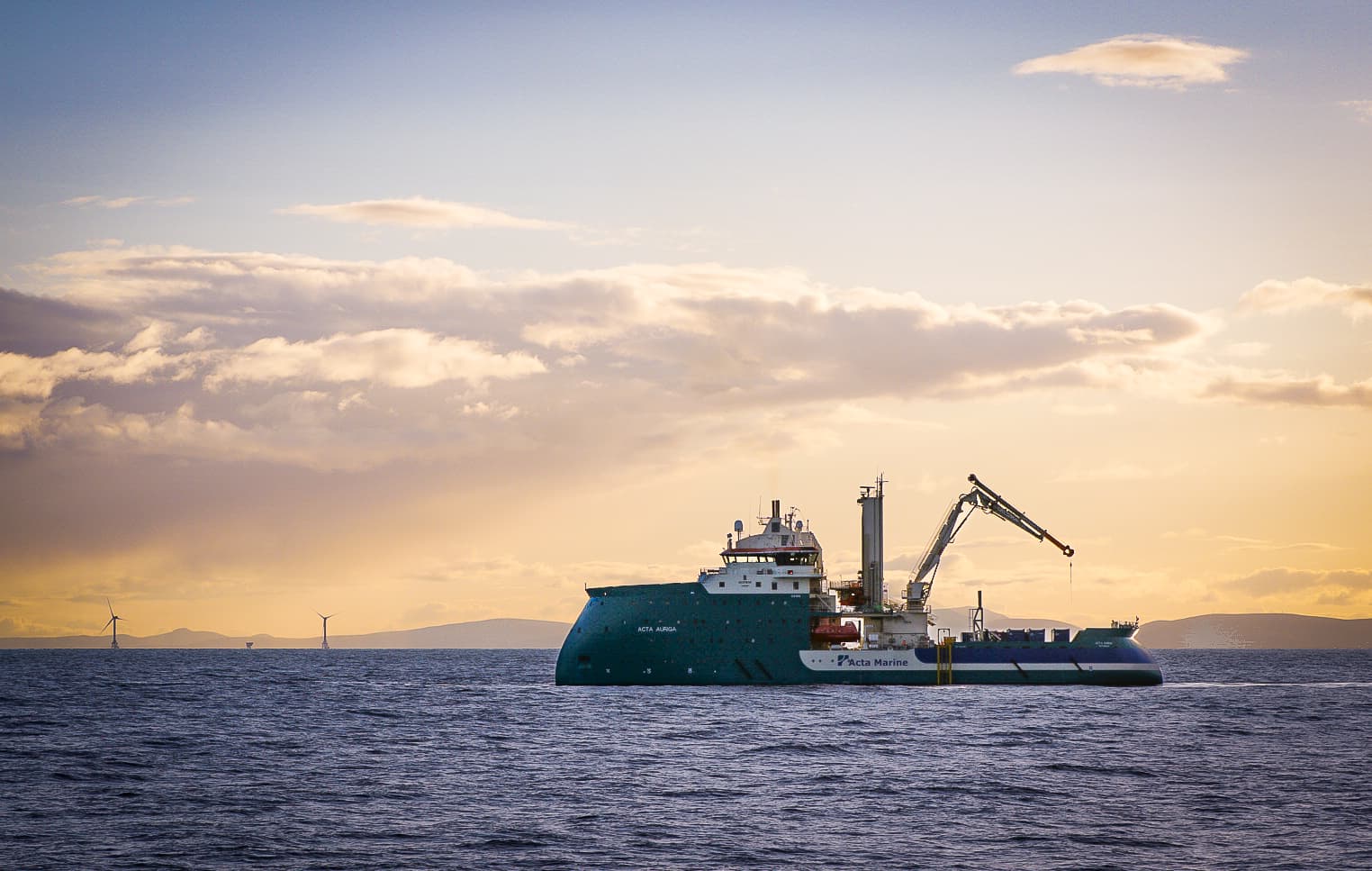 Professional maritime vessel operations with offshore wind turbines